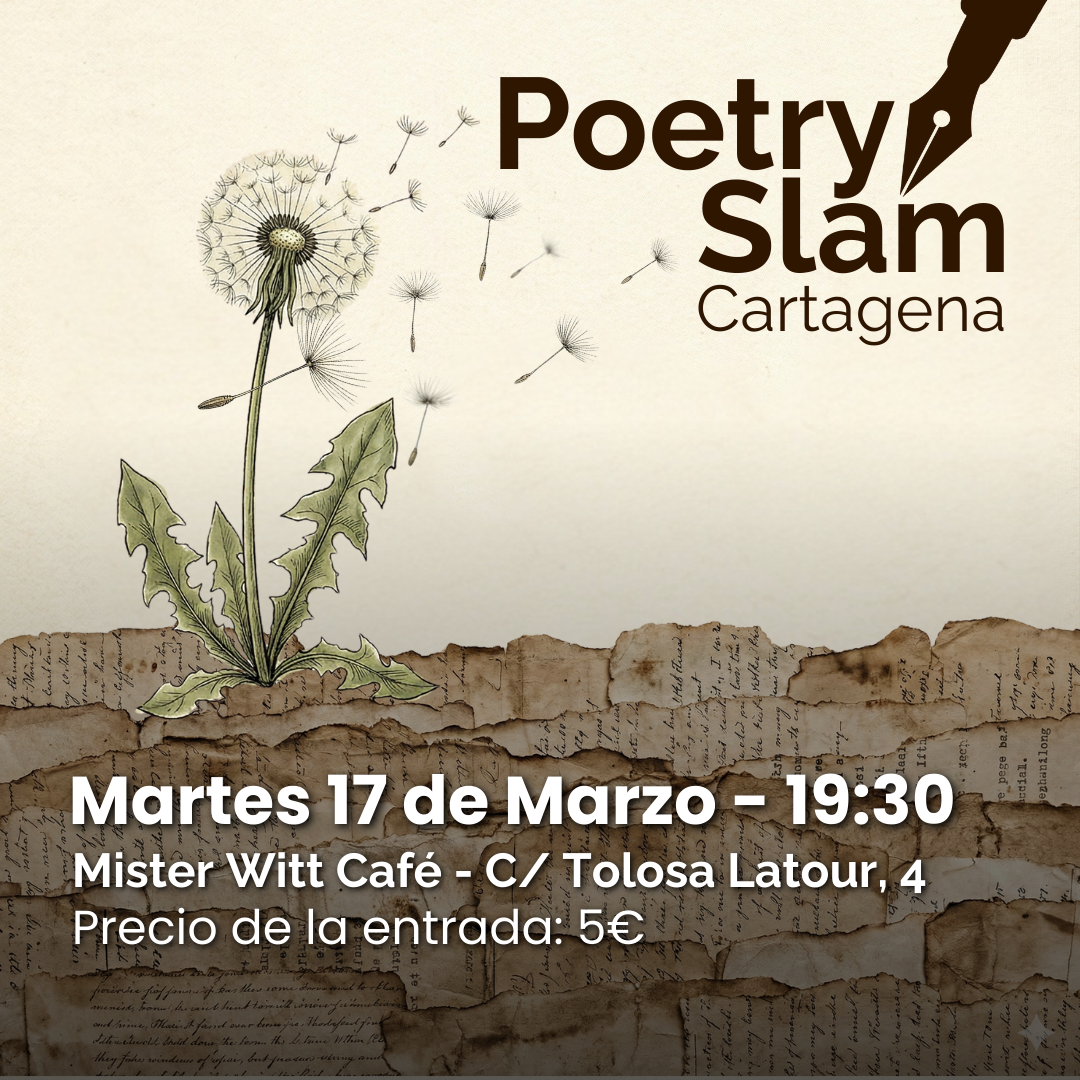 Cartel para la velada de Poetry Slam Cartagena de Marzo de 2026